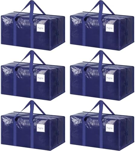 6 Pack Moving Bags, Dark Blue